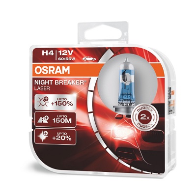 OSRAM 64193NL-HCB/OSRAM Izzó H4 Night Braker Laser  +150% 2db